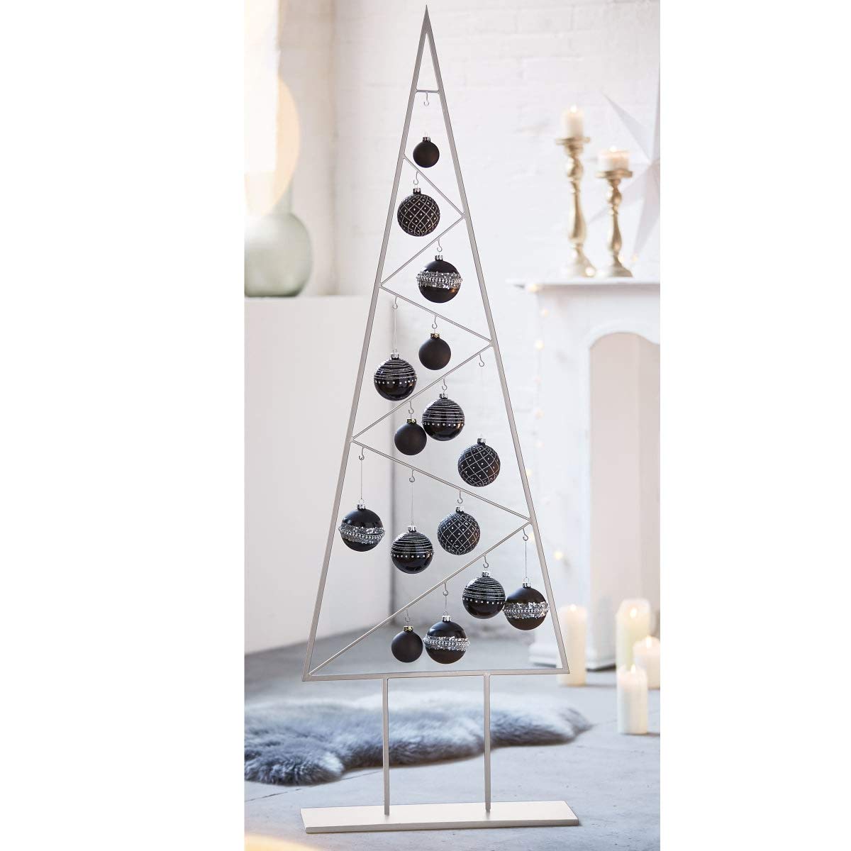 Pureday Weihnachtsdeko Dekoobjekt Zickzack Baum Weihnachtsbaum Modern Metall Höhe Ca 150 Cm