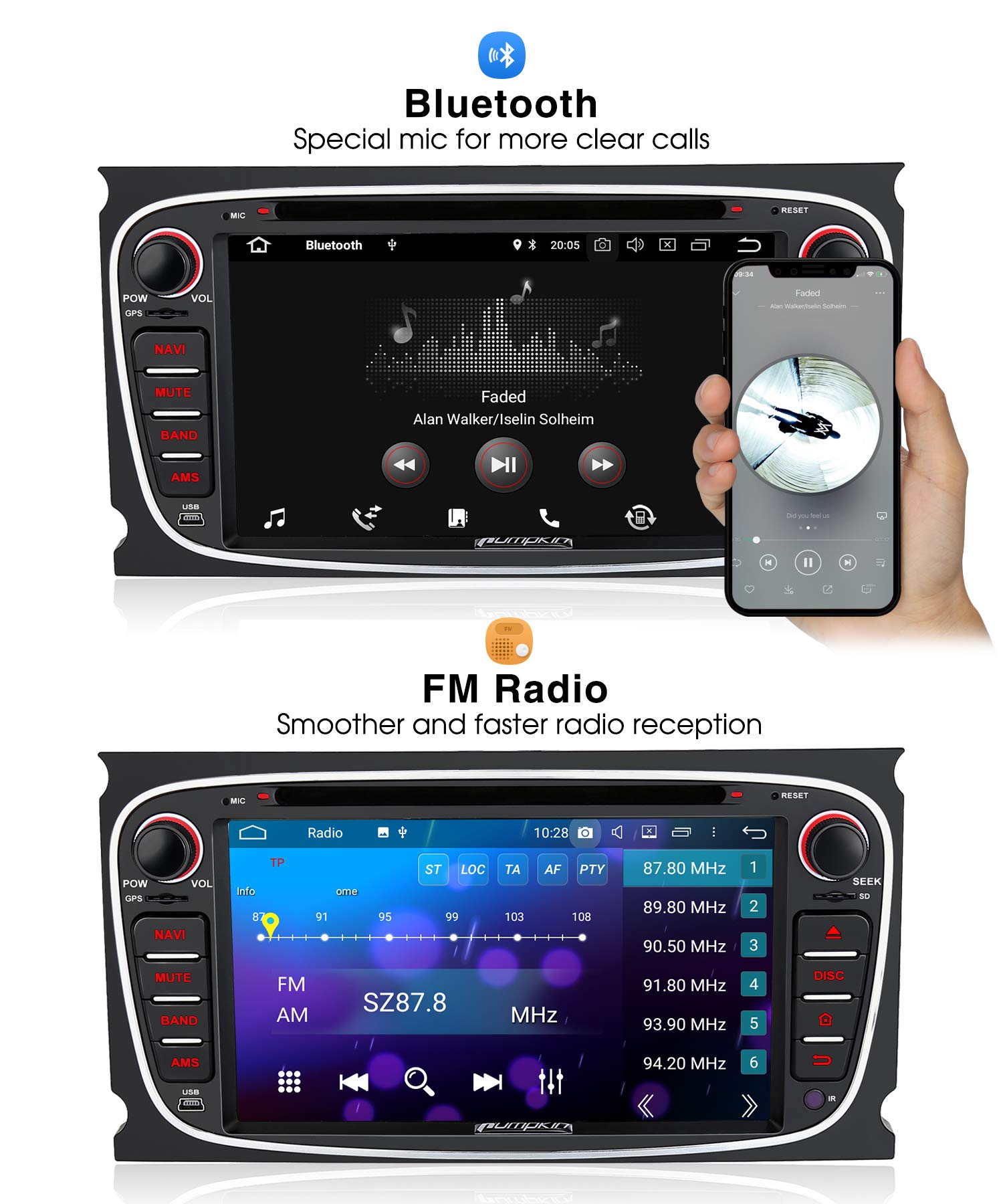 Günstig PUMPKIN Android 9.0 Autoradio Radio für Ford Focus