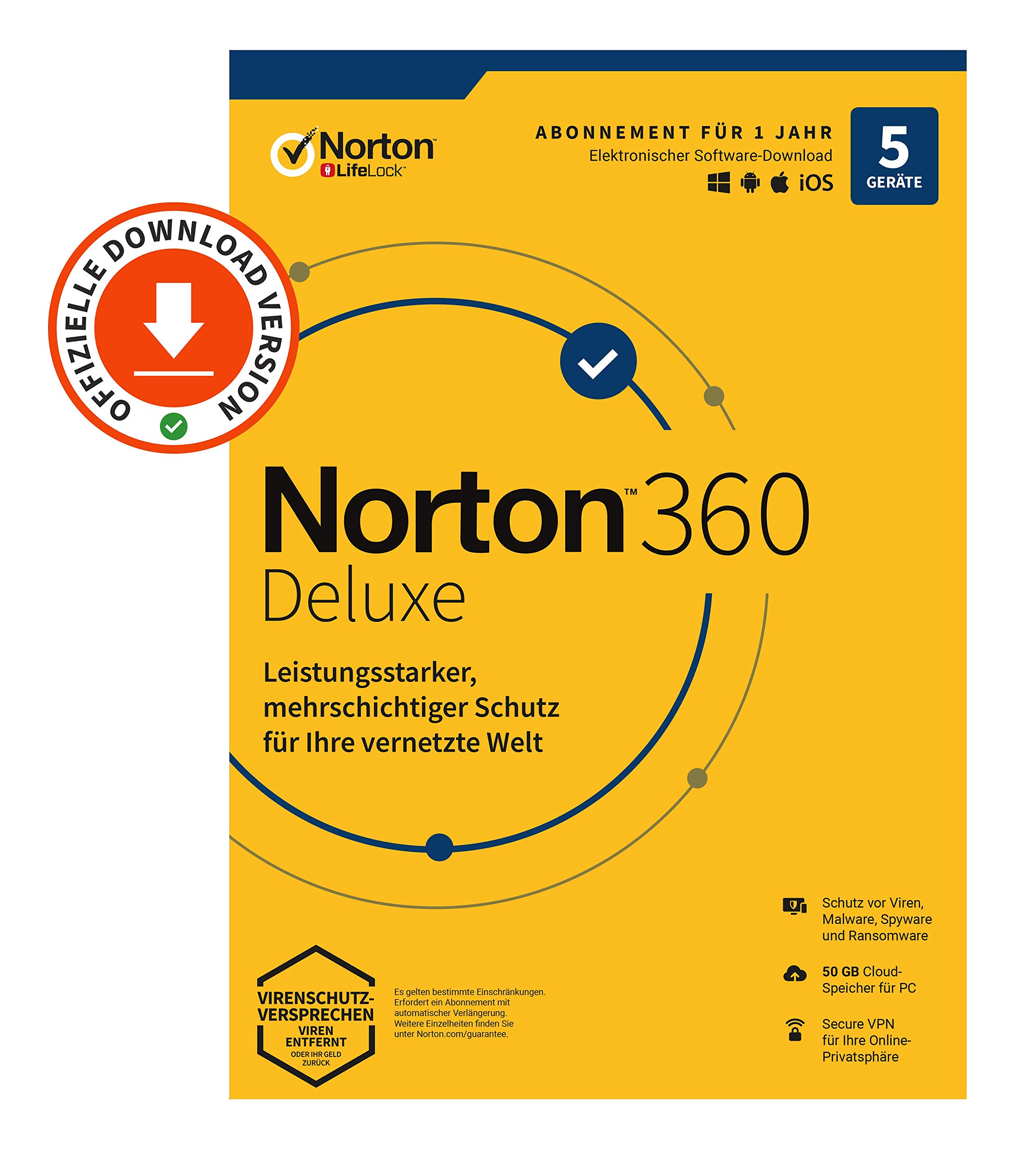 Norton-360-Deluxe-2020-5-Gerte-Antivirus-Secure-VPN-unlimited-Passwort-Manager-PCMacAndroidiOS-Aktivierungscode-per-Email
